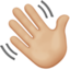 Emoji de agitando la mano en Apple, iOS
