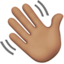 Emoji de agitando la mano en Apple, iOS