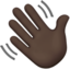 Emoji de agitando la mano en Apple, iOS