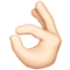 Emoji de mano con gesto de ok en Apple, iOS