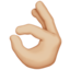 Emoji de mano con gesto de ok en Apple, iOS