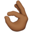 Emoji de mano con gesto de ok en Apple, iOS