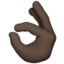 Emoji de mano con gesto de ok en Apple, iOS