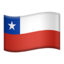 Emoji de bandera de Chile en Apple, iOS