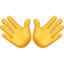 open hands Emoji on Apple, iOS