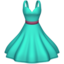 Emoji de vestido en Apple, iOS