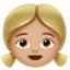 Emoji de niña en Apple, iOS
