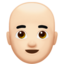 Emoji de hombre: calvo en Apple, iOS