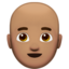 Emoji de hombre: calvo en Apple, iOS