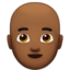 Emoji de hombre: calvo en Apple, iOS