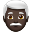 Emoji de hombre: pelo blanco en Apple, iOS