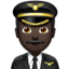 man pilot Emoji on Apple, iOS