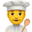 Emoji de hombre cocinero en Apple, iOS