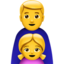 Emoji de familia: hombre, niña en Apple, iOS