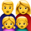 family: man, woman, girl, boy Emoji on Apple, iOS