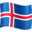 Emoji de bandera de Islandia en Facebook