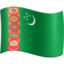 Emoji de bandera de Turkmenistán en Facebook