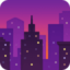 cityscape at dusk Emoji on Facebook