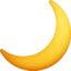 Emoji de luna creciente en Facebook