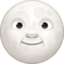 Emoji de cara de luna llena en Facebook