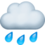 cloud with rain Emoji on Facebook