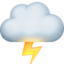 cloud with lightning Emoji on Facebook