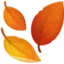 fallen leaf Emoji on Facebook