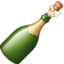 bottle with popping cork Emoji on Facebook