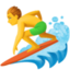 Emoji de hombre surfeando en Facebook