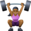 woman lifting weights Emoji on Facebook