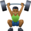 man lifting weights Emoji on Facebook