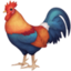 rooster Emoji on Facebook