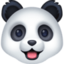 Emoji de cara de oso panda en Facebook