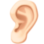 ear Emoji on Facebook