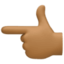 backhand index pointing left Emoji on Facebook
