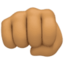 oncoming fist Emoji on Facebook