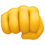 oncoming fist Emoji on Facebook