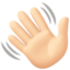Emoji de agitando la mano en Facebook