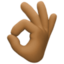 Emoji de mano con gesto de ok en Facebook
