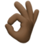 Emoji de mano con gesto de ok en Facebook