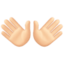 open hands Emoji on Facebook