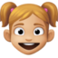 Emoji de niña en Facebook