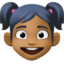 Emoji de niña en Facebook