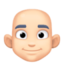 Emoji de hombre: calvo en Facebook