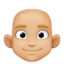 Emoji de hombre: calvo en Facebook