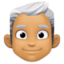 Emoji de hombre: pelo blanco en Facebook