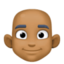 Emoji de hombre: calvo en Facebook
