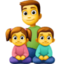 Emoji de familia: hombre, chica, chico en Facebook