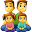 family: man, man, girl, boy Emoji on Facebook