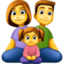 family: man, woman, girl Emoji on Facebook